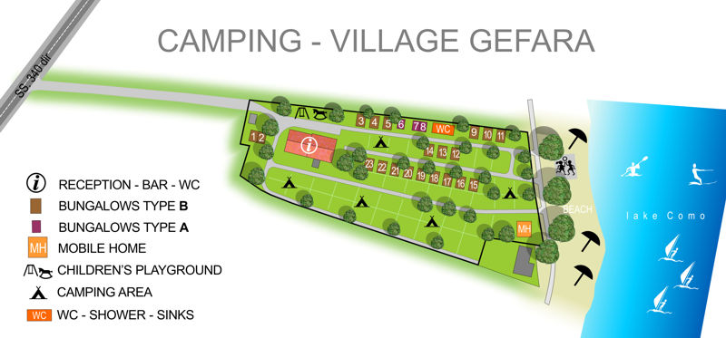 mappa campeggio villaggio gefara